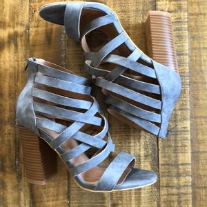 Grey Caged Heels